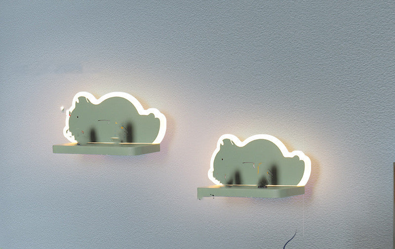 Nordic Minimalist Bedroom Children's Room Bedside Aisle Wall LED Lamps