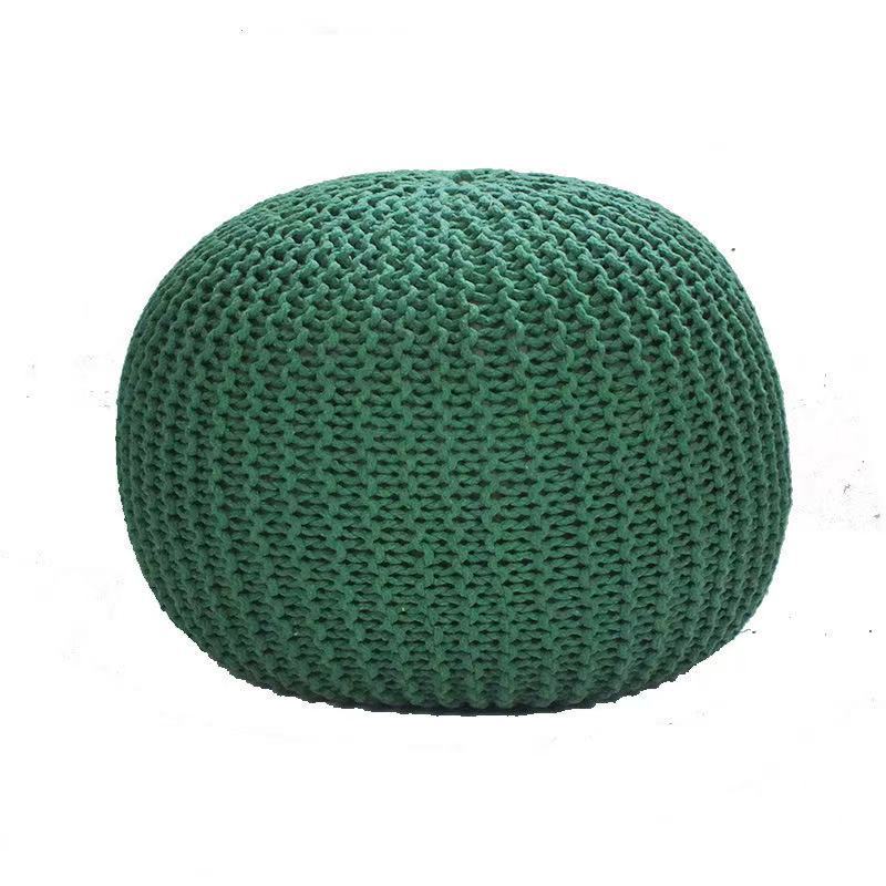 Handwoven Round Simple Round Ottoman Home Decor Ball Cushion Cover