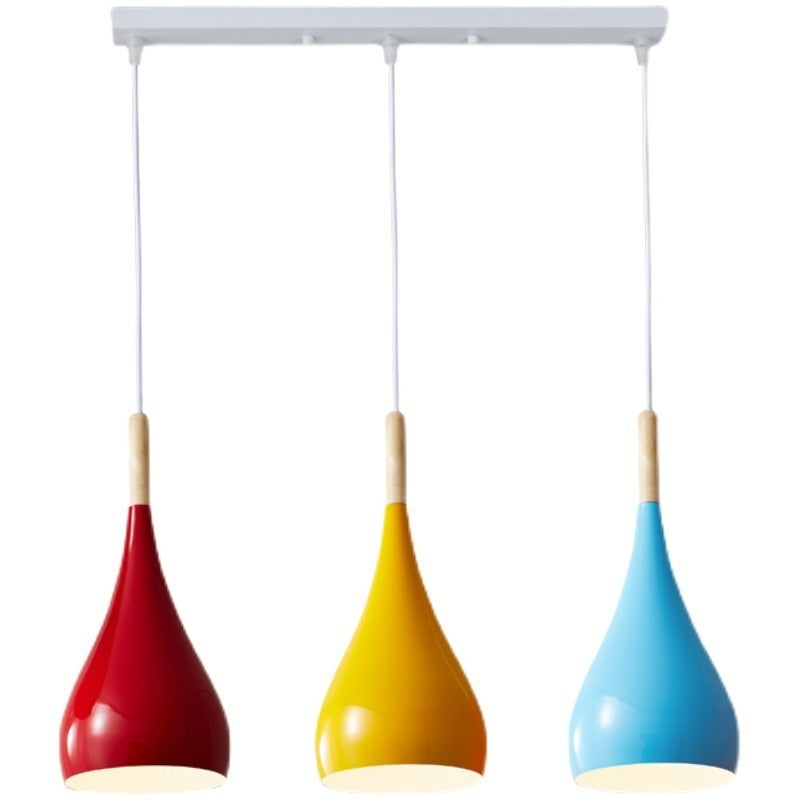 Nordic Macaron Three-end Ceiling Lamp Dining-room Lamp Modern Minimalist
