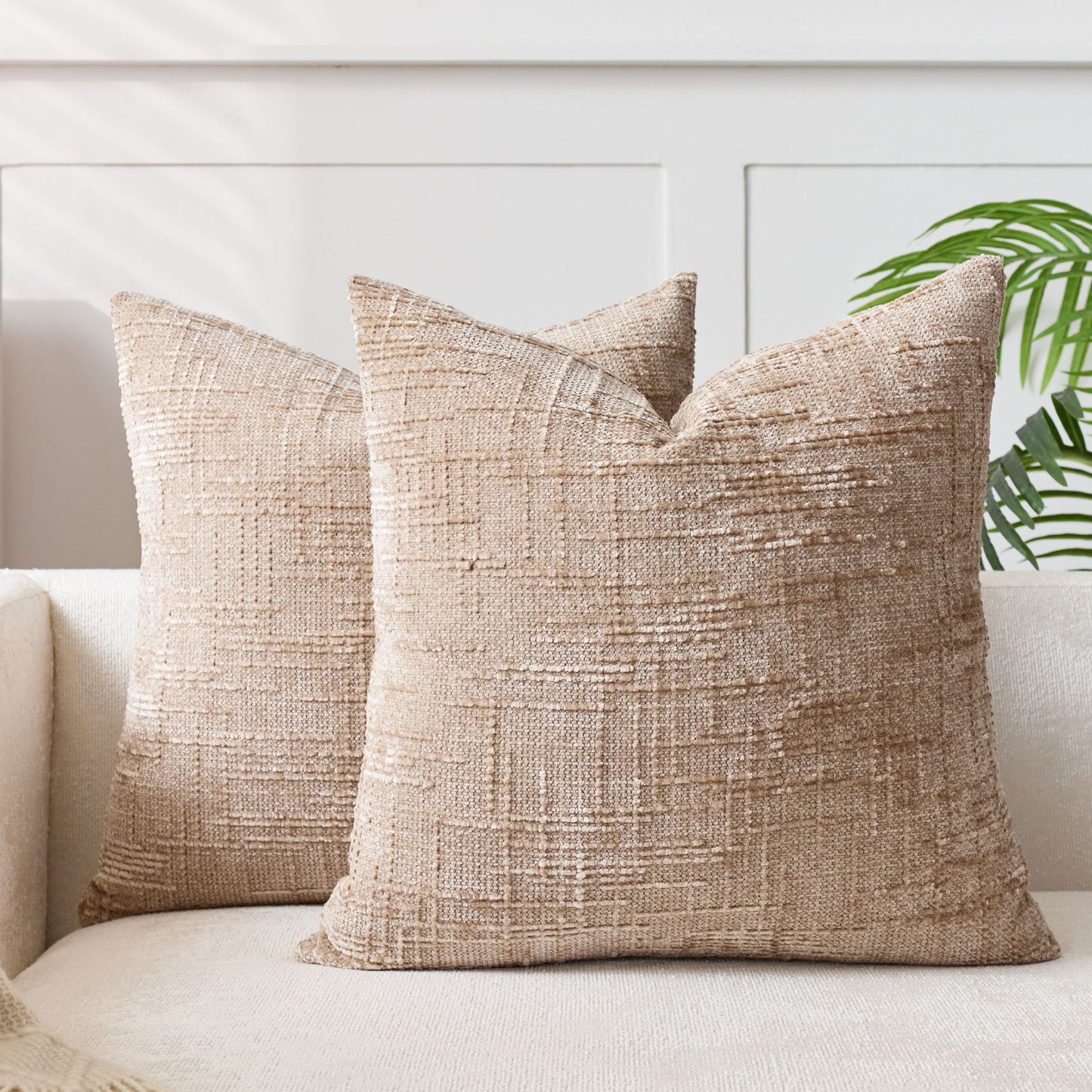 Chunky-spun Bamboo-textured Chenille Pillowcase
