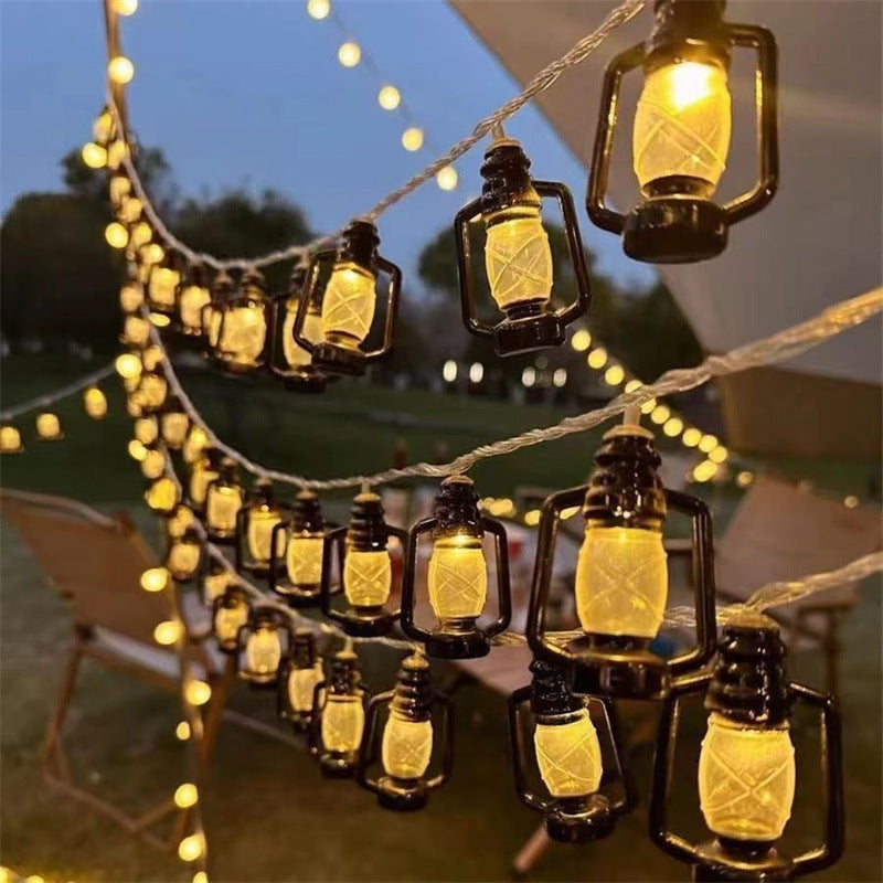 Camping Ambience Light LED Retro Kerosene Bottle Light