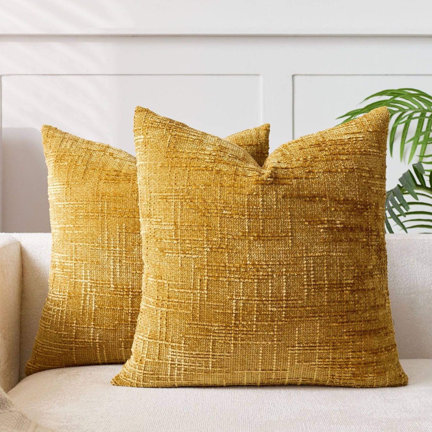 Chunky-spun Bamboo-textured Chenille Pillowcase